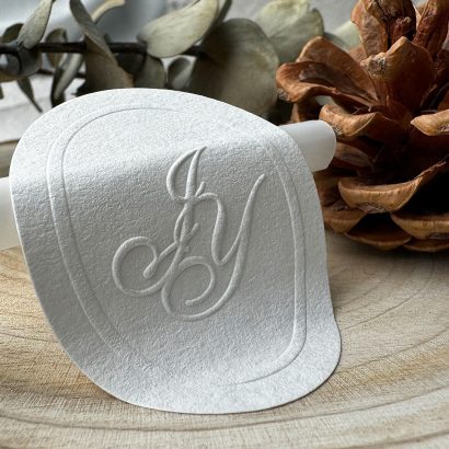 Custom Brand Name Color Printing 3d logo Embossed Matte Textured Paper Adhesive Stickers Cosmetics Box Seal Labels
